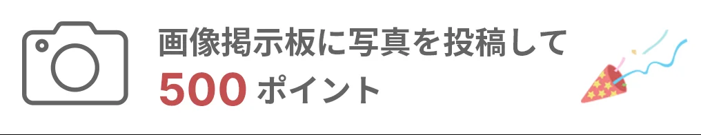 画像掲示板に投稿して500ポイント
